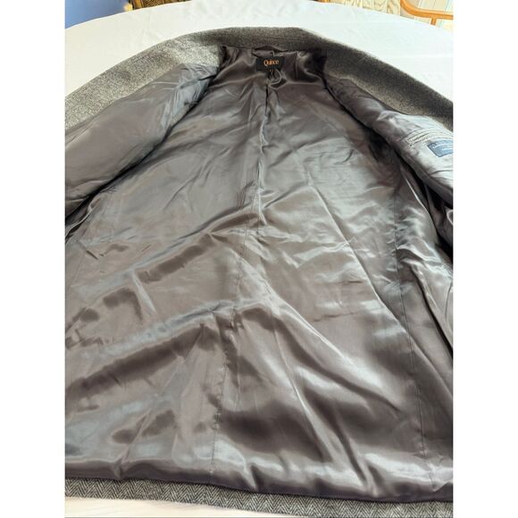 Quince Grey Herringbone Italian Wool Lanificio Nello Gori Blazer Jacket Sz Large - Picture 2 of 12